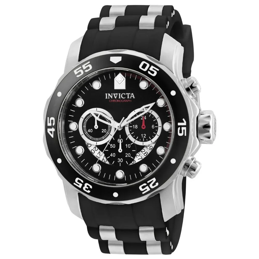 Invicta Pro Diver SCUBA Men's Watch with Hard Case - 48mm, Steel, Black (6977) - Picture 1 of 8